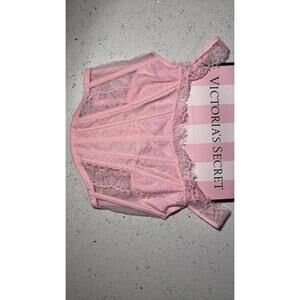 NWT Victoria’s Secret Dream Angels Pink Lace Corset Top Size S/P